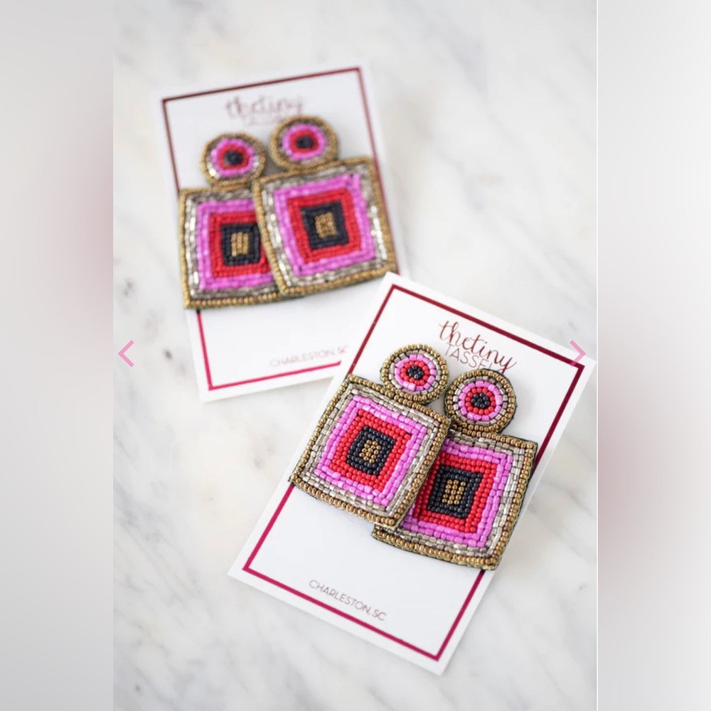 Tiny Tassel Noisette Beaded Earrings